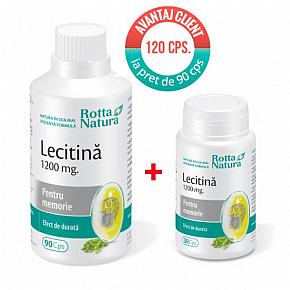 Pachet Lecitina 1200 mg. 120 cps la pret de 90 cps