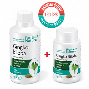 Pachet Ginkgo Biloba Extr.60 mg. 120 cps la pret de 90 cps