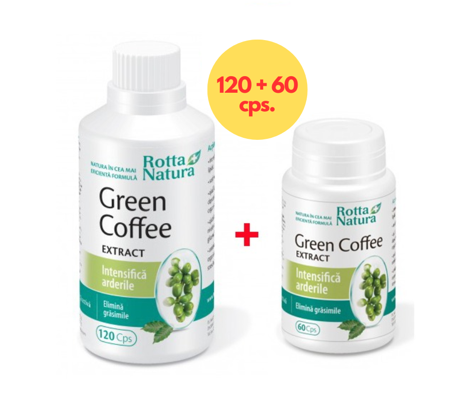 Pachet Green Coffee Extract 180 cps. la pret de 120 cps.